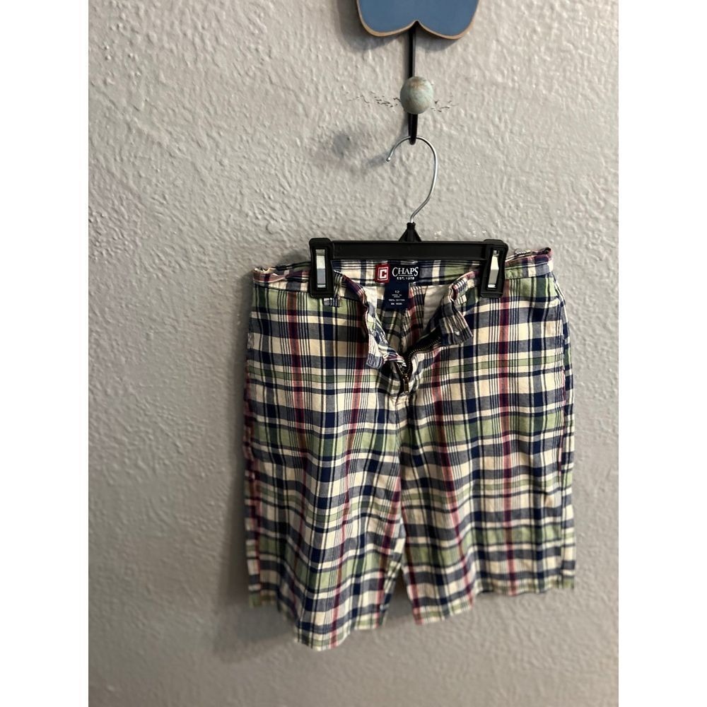 Boys plaid shorts chaps size 12‎
